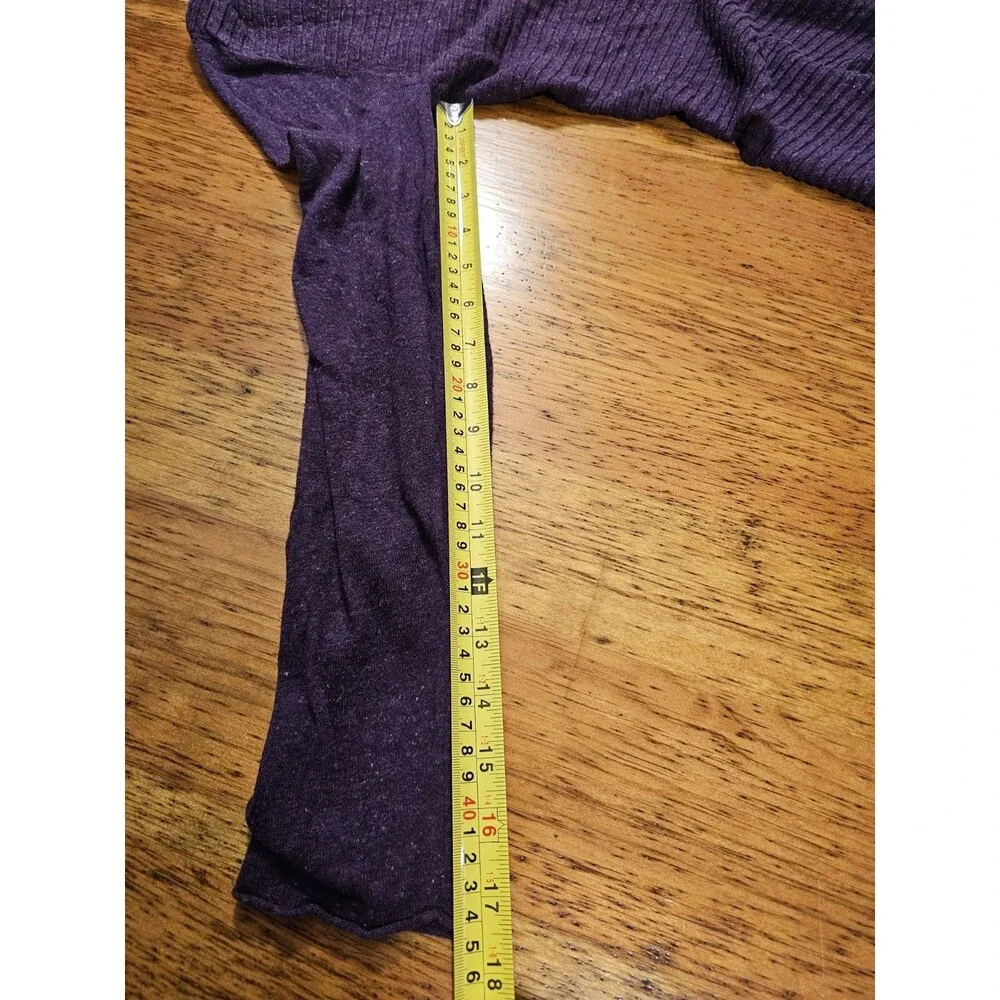 Eileen Fisher Sweater Cardigan Women's M Purple Long Sleeve Open Front - Picture 6 of 10